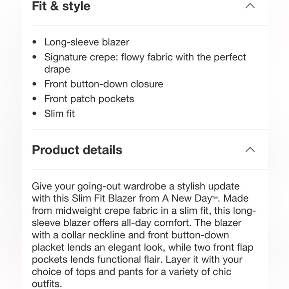 Target A New Day Signature Crepe Blazer - Picture 10 of 10